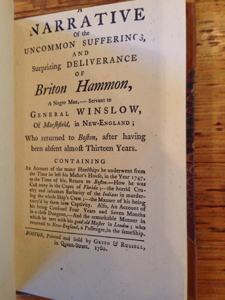 Image for Captivity of Briton Hammon : A Narrative of the Uncommon Sufferings and Surprizing Deliverance of Briton Hammon, A Negro Man  (Treasures of the Library of Congress)