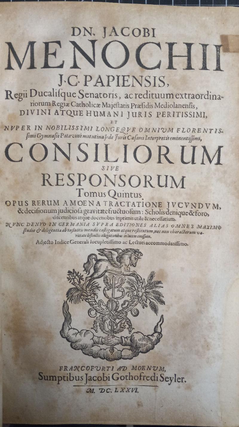 Image for Consiliorum, Sive Responsorum: Opus Rerum Amoena Tractatione Jucundum and Decifionum Judiciofa Gravitate Fructuofum, Schols Denique and Foro