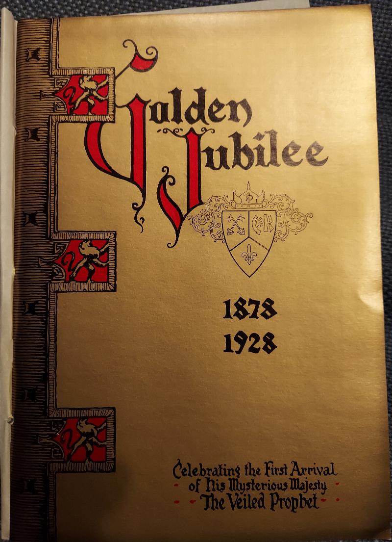 Image for His Mysterious Majesty The Veiled Prophet's Golden Jubilee  1878 to 1928